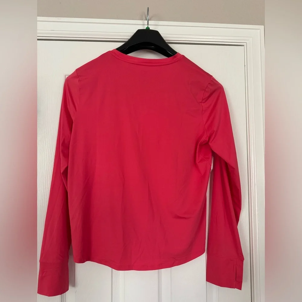 Nike Women's One Classic Dri-FIT Long Sleeve Shirt large Coral pink